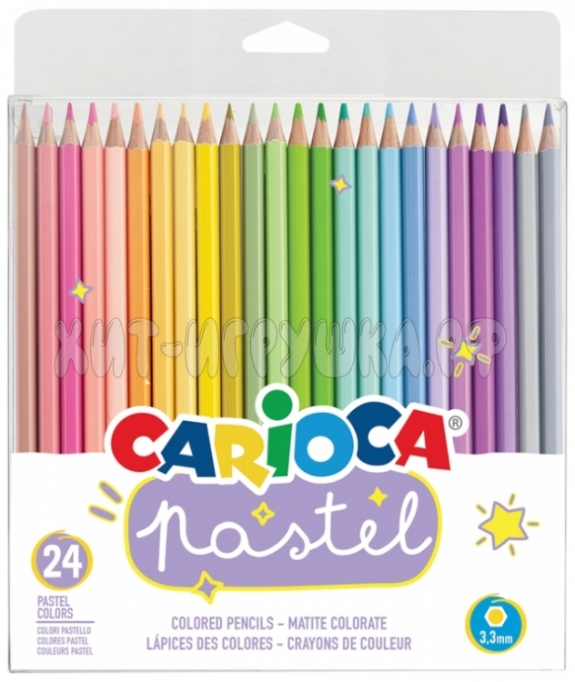 Карандаши цветные 24 цв. Carioca "Pastel" 43310